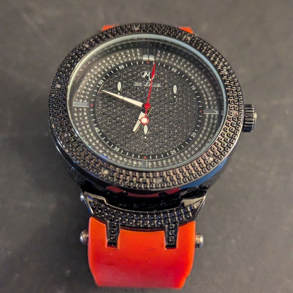Stylish Black and Orange Men's Watch